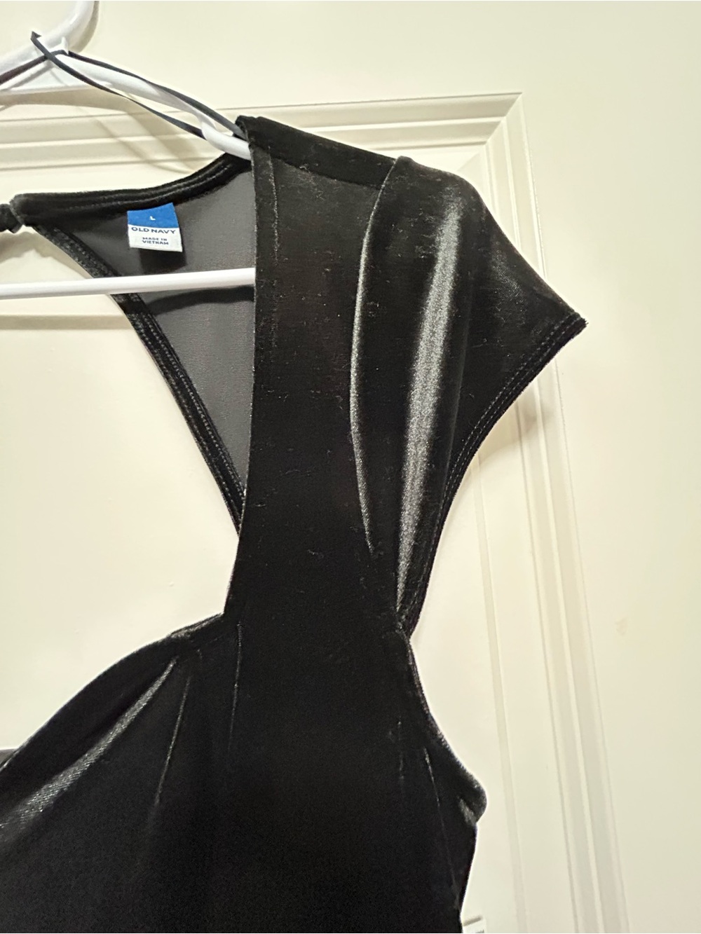 Old Navy Black Velvet Jumpsuit with Cutout Detail - Picture 3 of 6